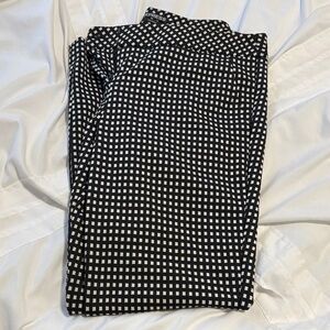 Black and White Checkered  cropped Pants